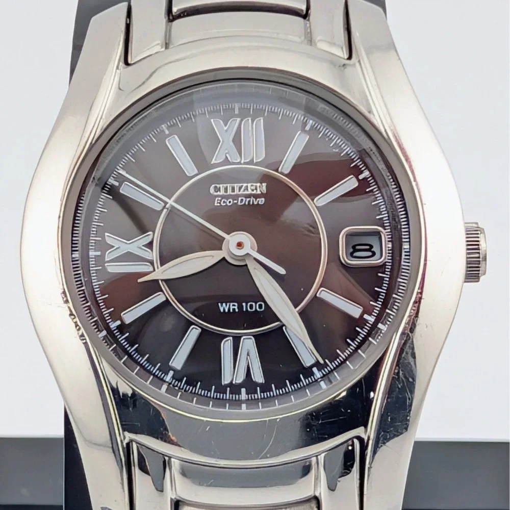 Citizen Eco-Drive Espresso Brown‎ Dial WR100 Watch E011-S015502